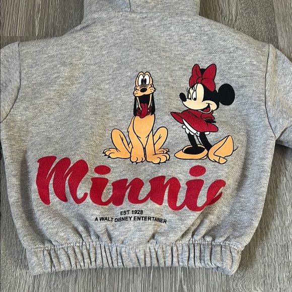 Minnie Mouse Gray Kids Hoodie - Picture 2 of 3